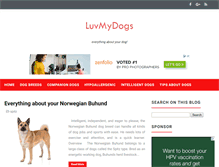 Tablet Screenshot of luvmydogs.com